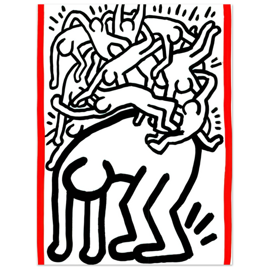 Fight Aids Worldwide by Keith Haring (1990) – art poster, view 2