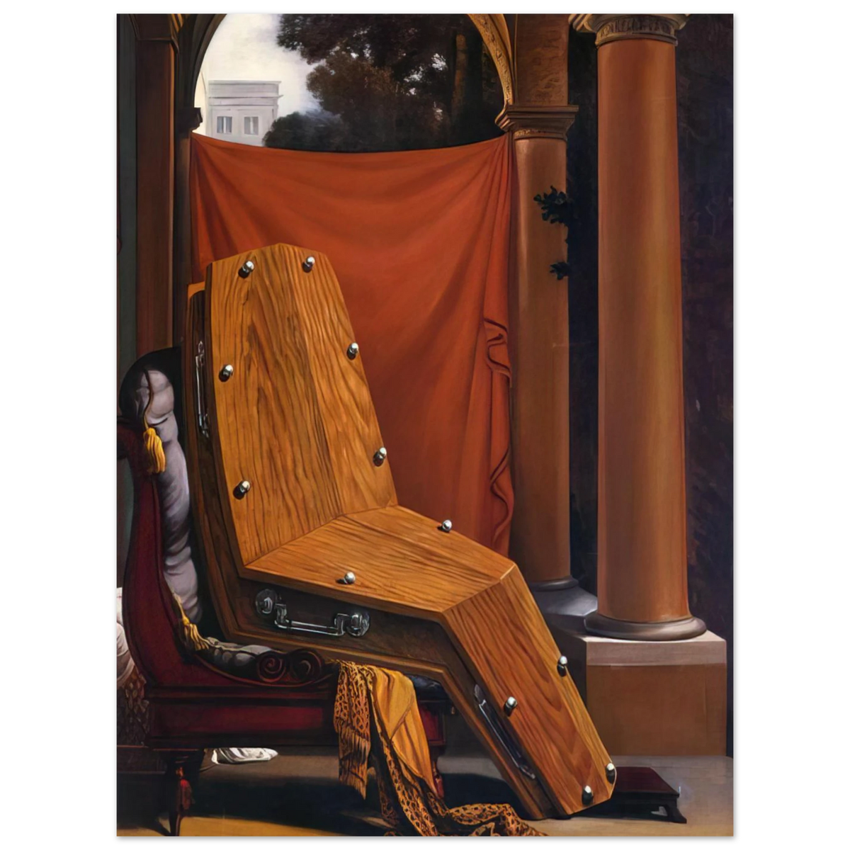 Perspective Madame Récamier De David by René Magritte (1950) – art poster