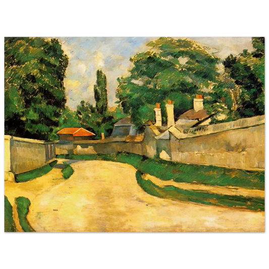 Houses Along A Road by Paul Cézanne – art poster