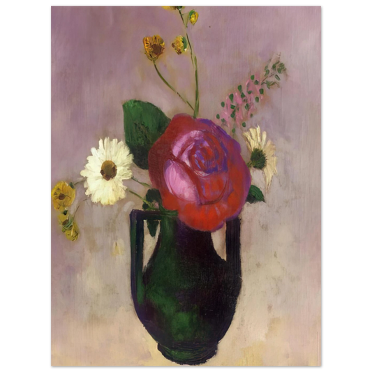 Rose And Daisy by Odilon Redon – art poster, view 2