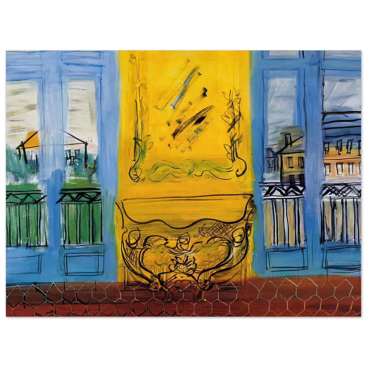 Console With Two Windows by Raoul Dufy (1948) – art poster