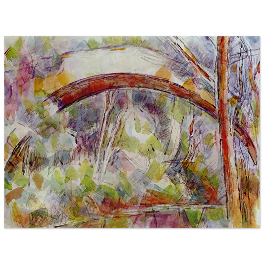 River At The Bridge Of The Three Sources by Paul Cézanne – art poster