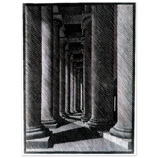 Nocturnal Rome Colonade Of St Peter's by M.C. Escher – art poster