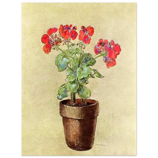 Geraniums by Odilon Redon (1902) – art poster