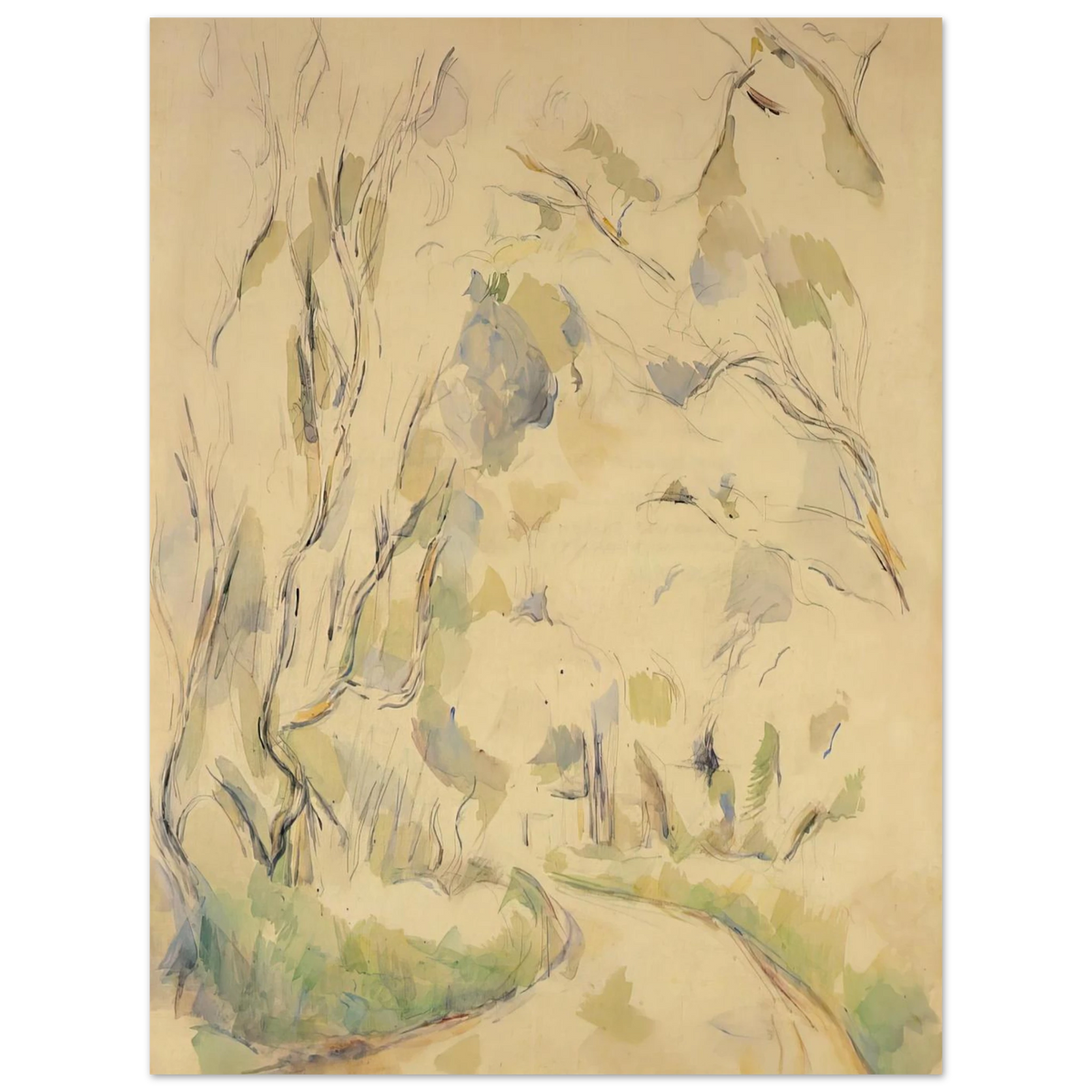 Well By The Winding Road In The Park Of Chateau Noir by Paul Cézanne – art poster, view 2