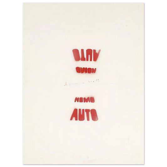 Auto Nomo I Vedenti by Alighiero Boetti (1979) – art poster