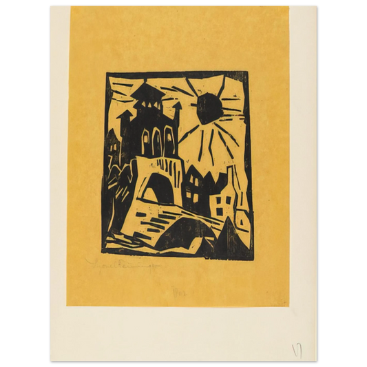 Town Gate Ribnitz Das Tor Ribnitz by Lyonel Feininger (1918) – art poster