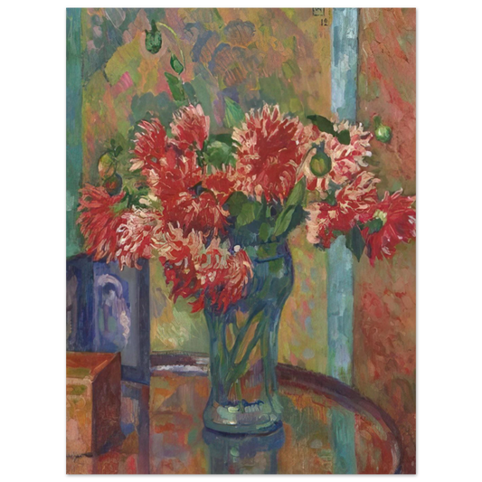 Dahlias To Mme Madeleine E R Bonnet by Theo van Rysselberghe (1912) – art poster