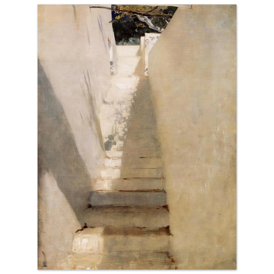 Staircase In Capri by John Singer Sargent – art poster