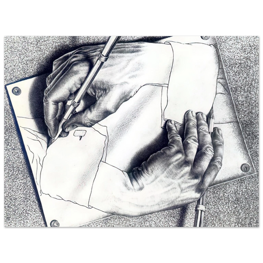 Drawing Hands by M.C. Escher – art poster