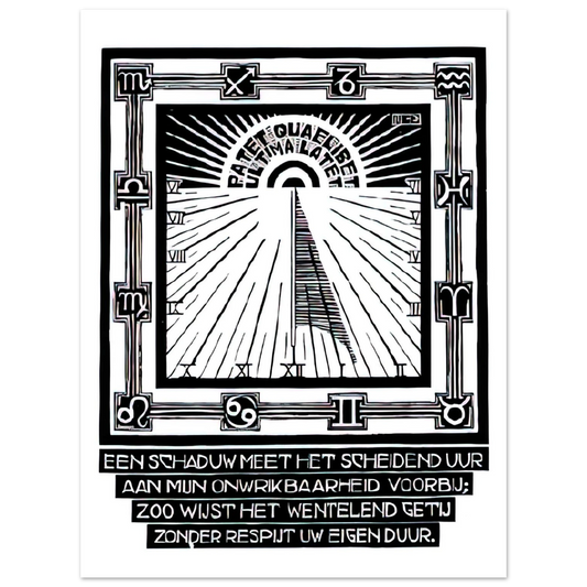 Sundial Xxiv Emblemata Rejected Plate by M.C. Escher (1931) – art poster