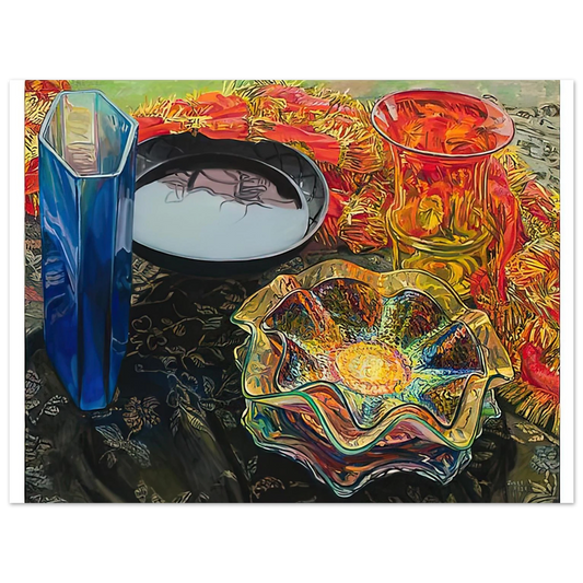Black Bowl Red Scarf by Janet Fish (2007) – art poster