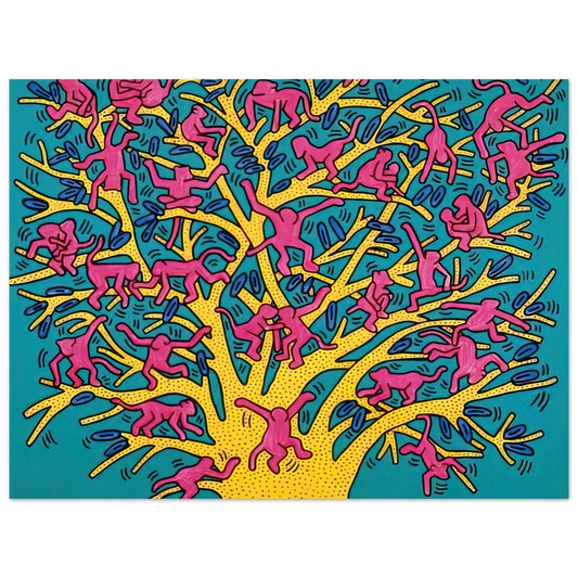 The Tree Of Monkeys by Keith Haring – art poster, view 2