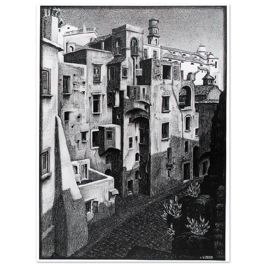 Dilapidated Houses In Atrani by M.C. Escher (1931) – art poster