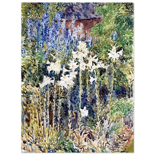 Flower Garden by Childe Hassam – art poster