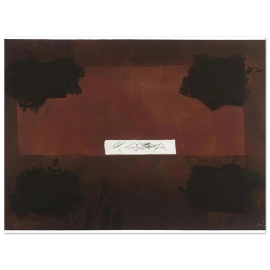 Pasted Cloth by Antoni Tapies (1976) – art poster