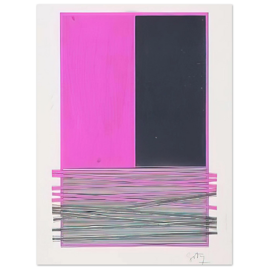 Abstract Composition With Silver And Magenta by Jesus Rafael Soto (1970) – art poster, view 2