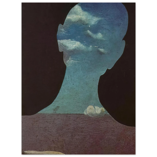Man With His Head Full Of Clouds by Salvador Dali – art poster, view 2