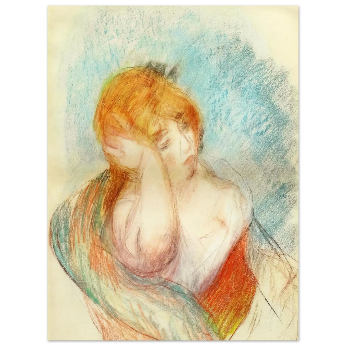 Seated Woman by Pierre-Auguste Renoir – art poster, view 2