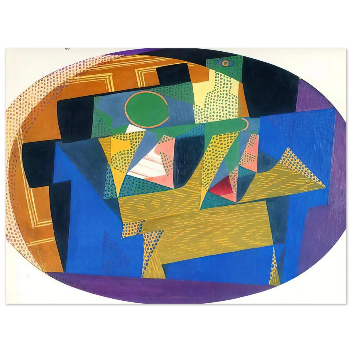 Fruit Bowl With Bottle by Juan Gris – art poster