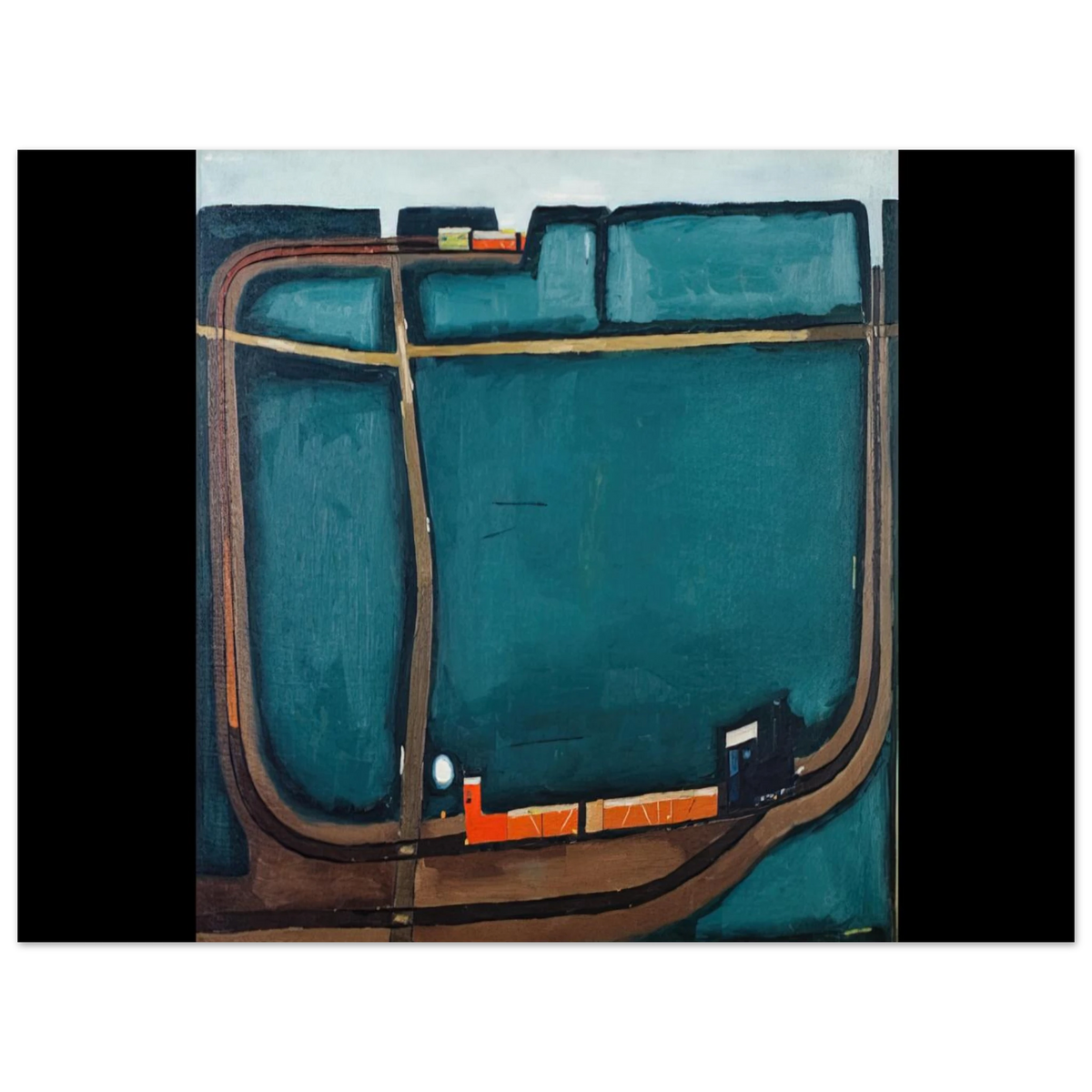 Narrow Gauge Railway In The Mountains by Jerzy Nowosielski (1963) – art poster, view 2