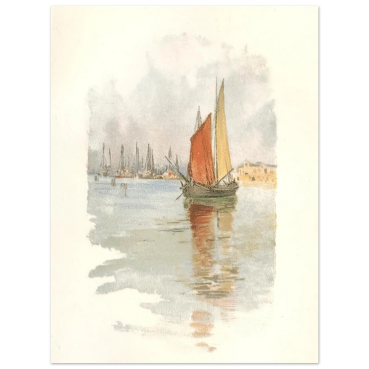 Woodboats And Dogana by Childe Hassam – art poster