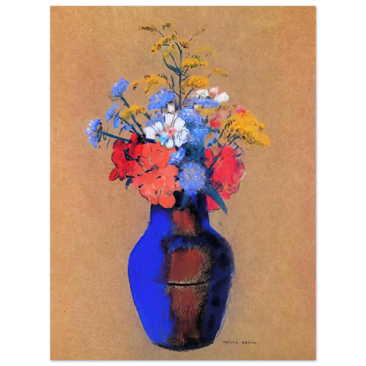 Wild Flowers In A Vase by Odilon Redon – art poster, view 2
