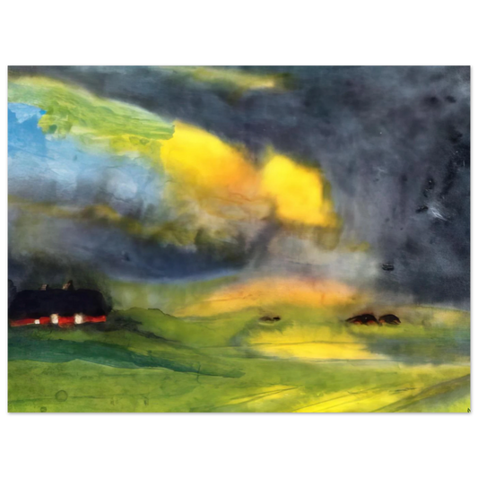 Colored Sky Above The Marais by Emil Nolde – art poster, view 2