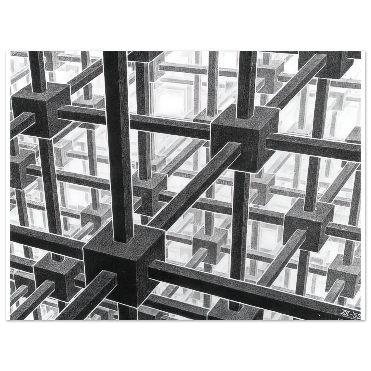 Cubic Space Division by M.C. Escher – art poster