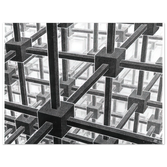 Cubic Space Division by M.C. Escher – art poster