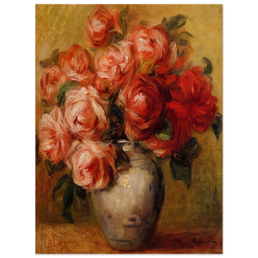 Still Life With Roses by Pierre-Auguste Renoir – art poster
