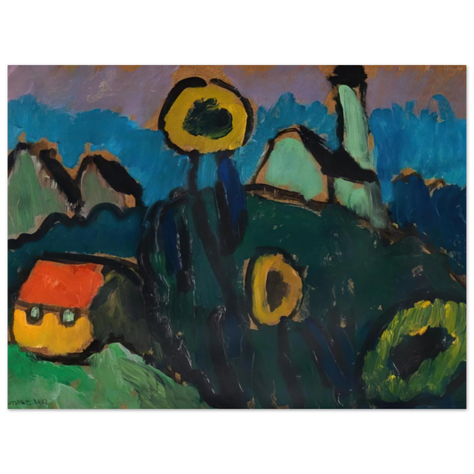 Landschaft Mit Sonnenblumen by Gabriele Munter (1910) – art poster, view 2