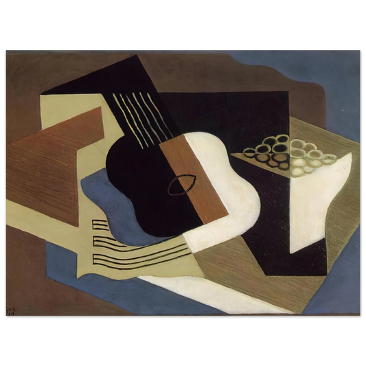 Guitar And Fruit Dish by Juan Gris (1919) – art poster