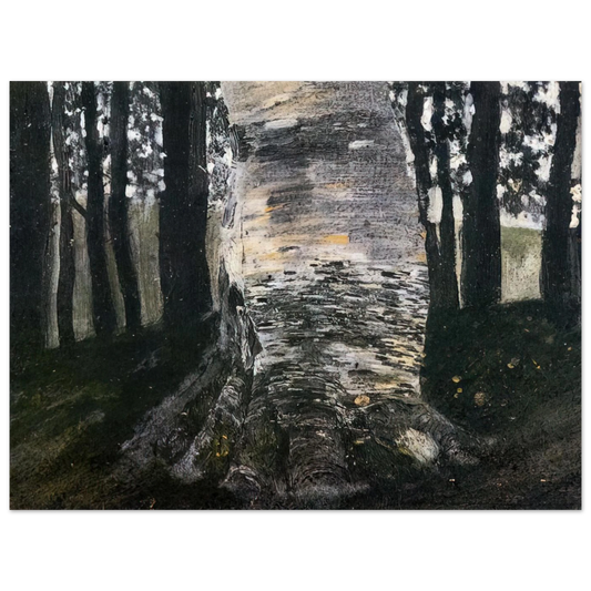 Birch In A Forest by Gustav Klimt – art poster