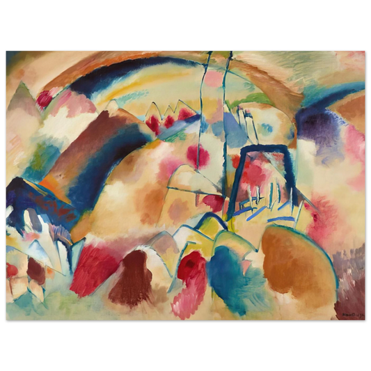 Landscape With Church by Wassily Kandinsky (1913) – art poster, view 2