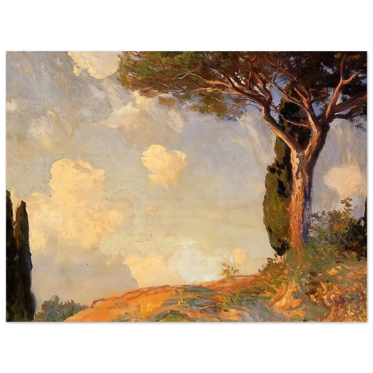 A Landscape Study At San Vigilio, Lake Of Garda by John Singer Sargent – art poster, view 2