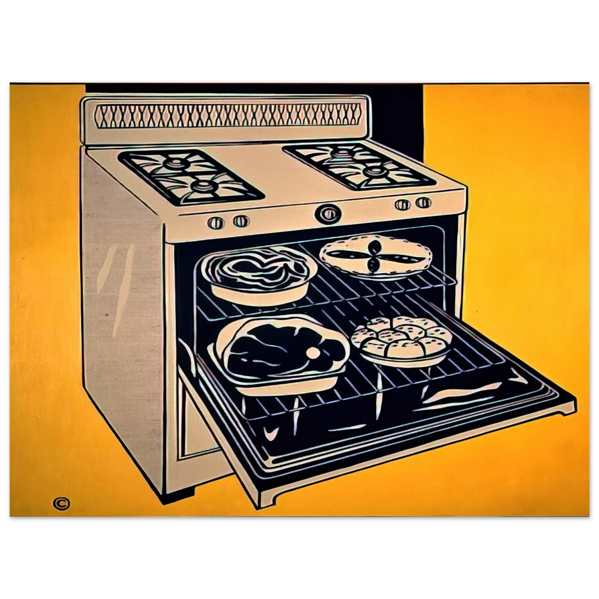 Kitchen Range by Roy Lichtenstein (1962) – art poster, view 2