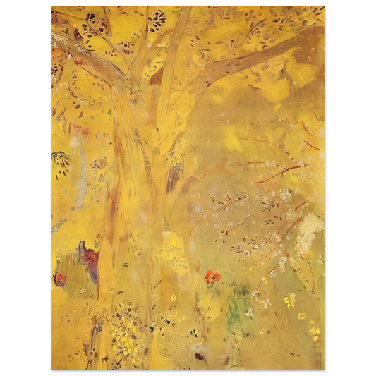 Tree Against A Yellow Background by Odilon Redon (1901) – art poster, view 2