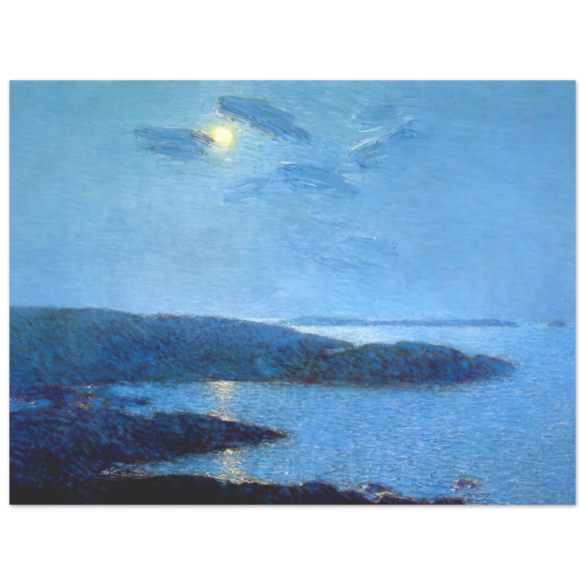 Moonlight by Childe Hassam – art poster