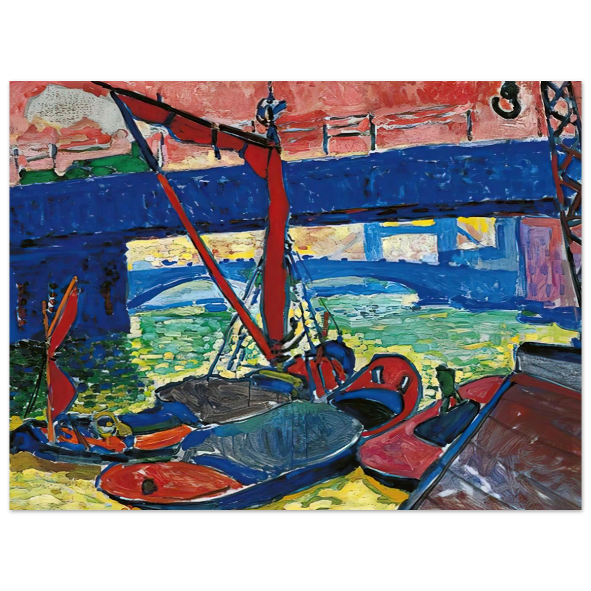 Barges On The Thames by Andre Derain (1906) – art poster, view 2