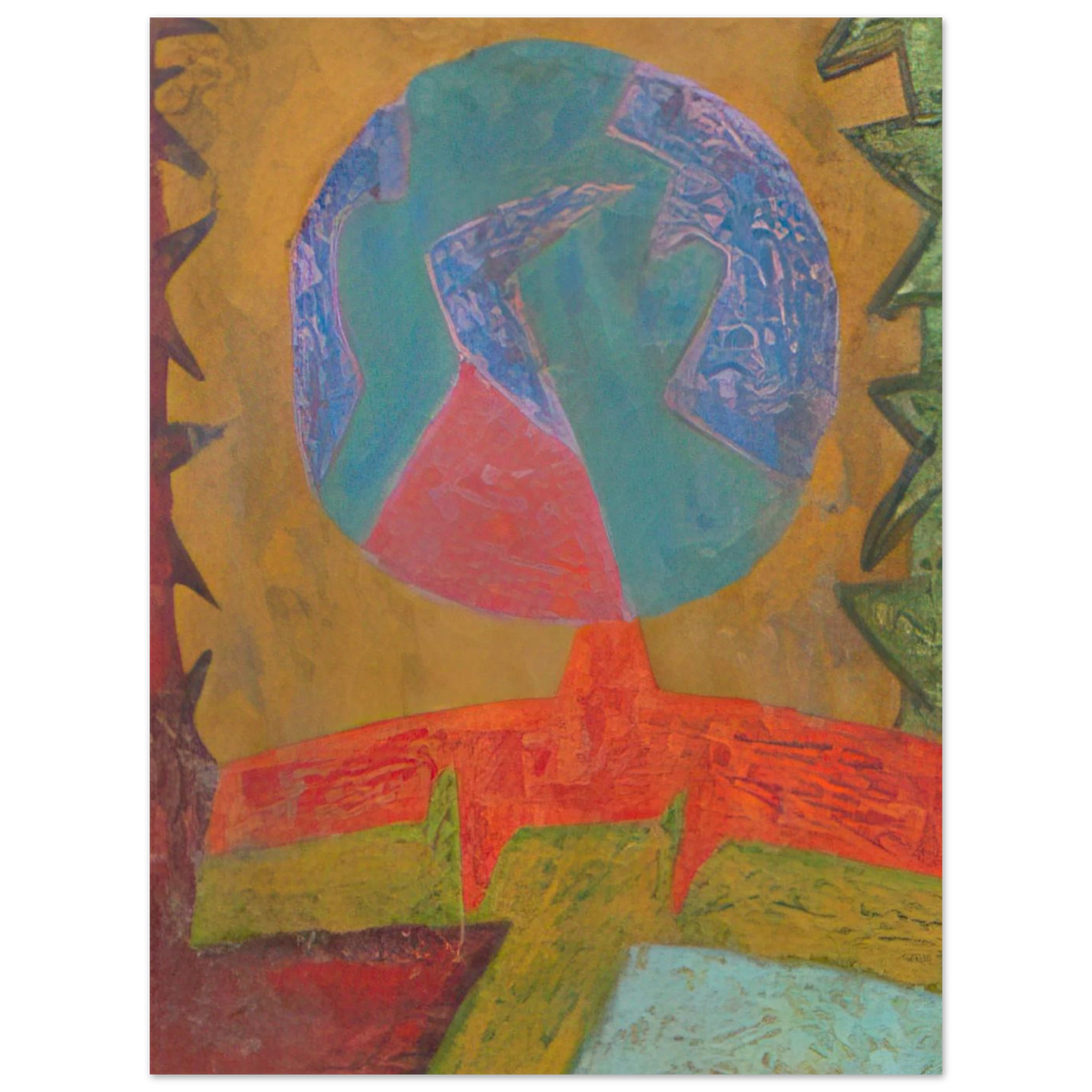 Luna by Pedro Coronel – art poster, view 2