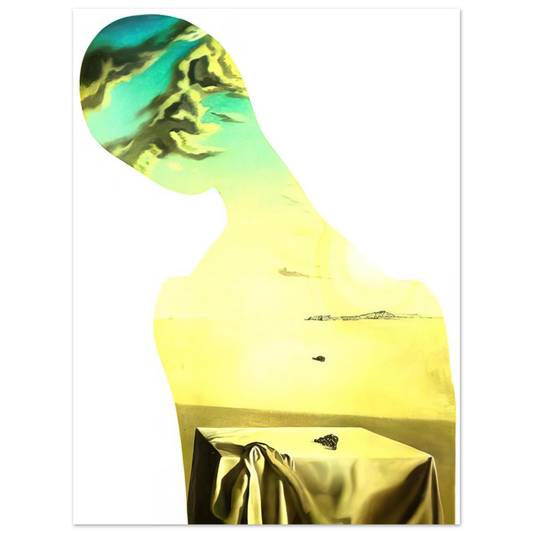 Couple With Clouds In Their Heads Woman by Salvador Dali – art poster, view 2