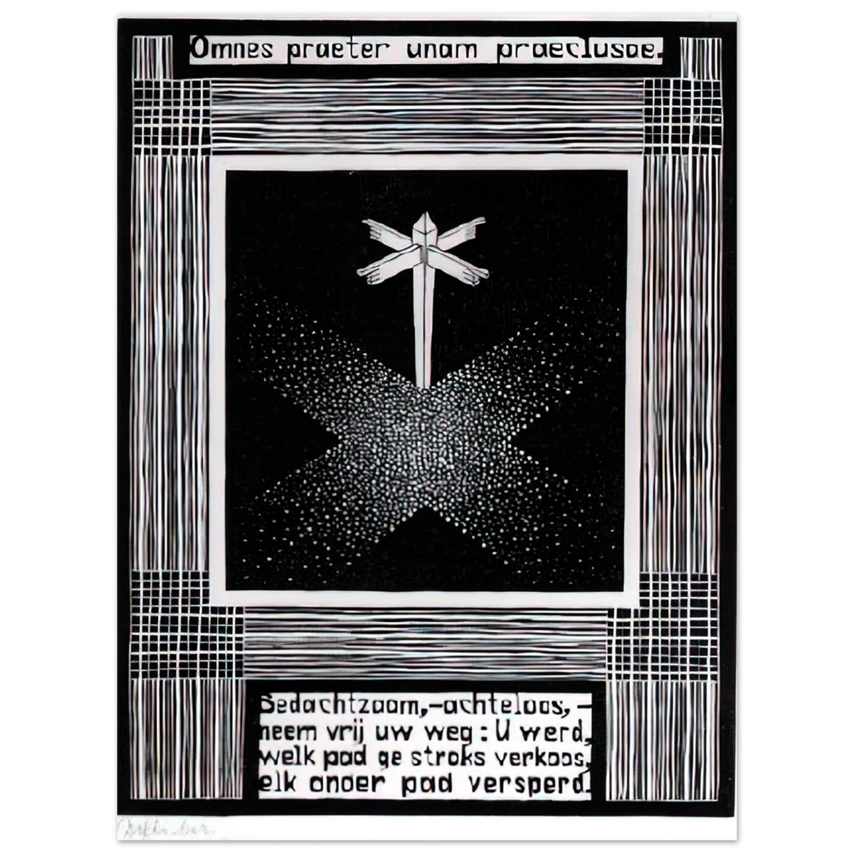 Emblemata Signpost by M.C. Escher – art poster