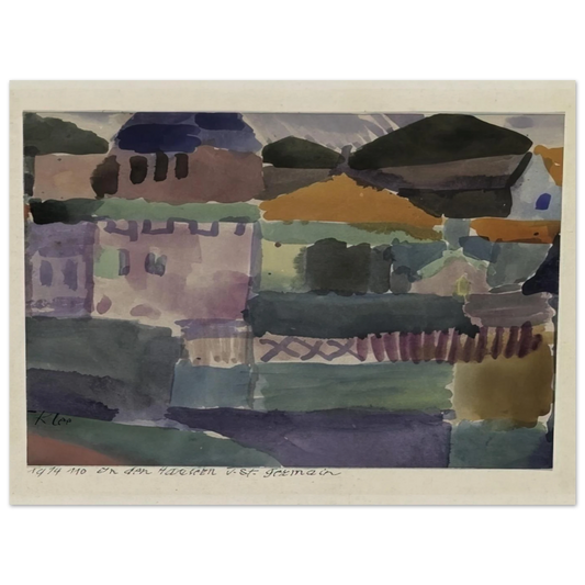 In The Houses Of St Germain by Paul Klee (1914) – art poster