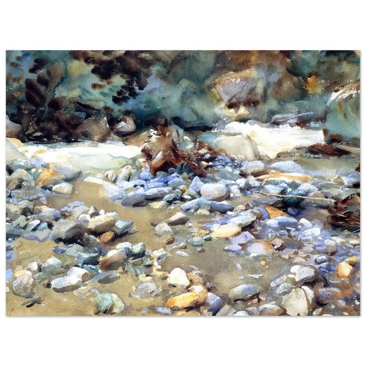 Purtud, Bed Of A Glacier Torrent by John Singer Sargent – art poster