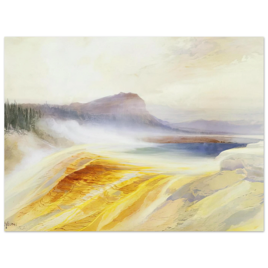 Great Blue Spring Of The Lower Geyser Basin by Thomas Moran – art poster