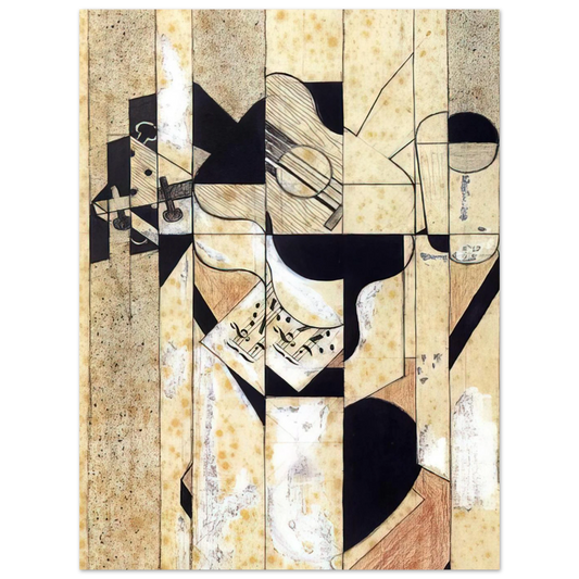 Guitar And Glass by Juan Gris (1912) – art poster, view 2