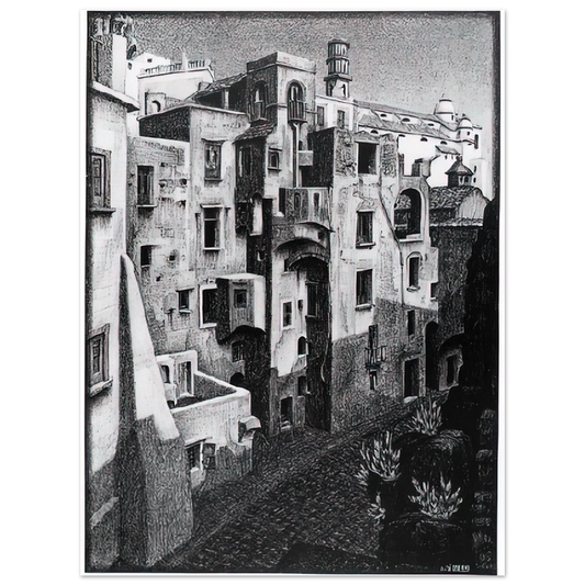 Dilapidated Houses In Atrani by M.C. Escher (1931) – art poster, view 2