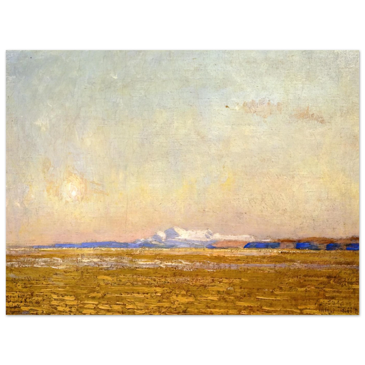 Moonrise At Sunset, Harney Desert by Childe Hassam – art poster