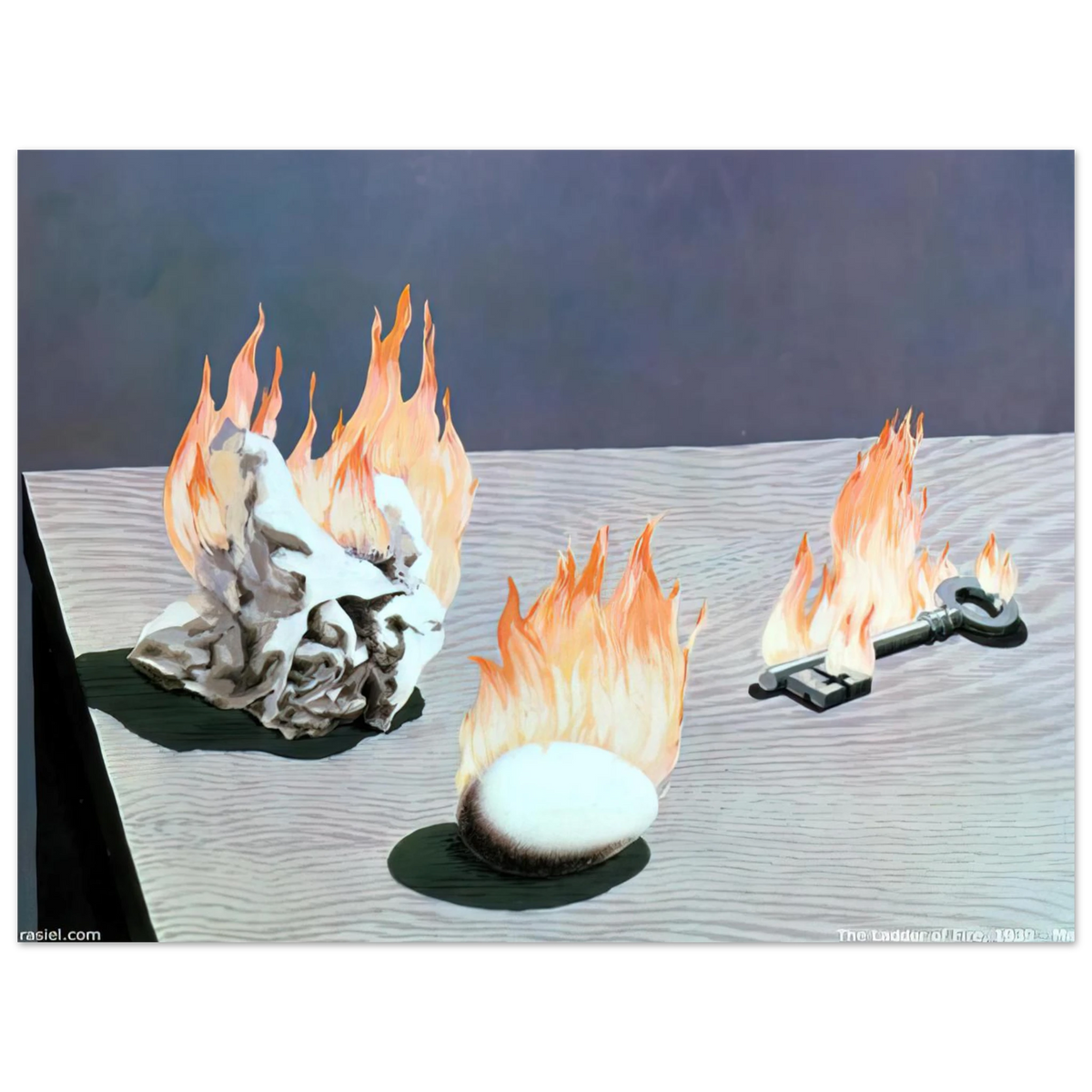 The Ladder Of Fire by René Magritte (1939) – art poster